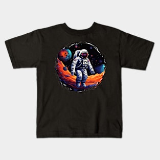 Astronaut in space another planet Kids T-Shirt